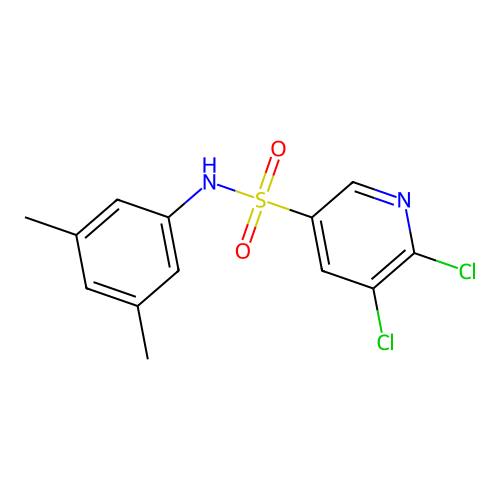 5,6-dichloro-N-(3,5-dimethylphenyl)-3-pyridinesulfonamide structure