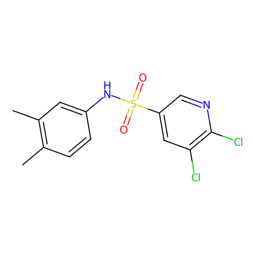 5,6-dichloro-N-(3,4-dimethylphenyl)-3-pyridinesulfonamide structure