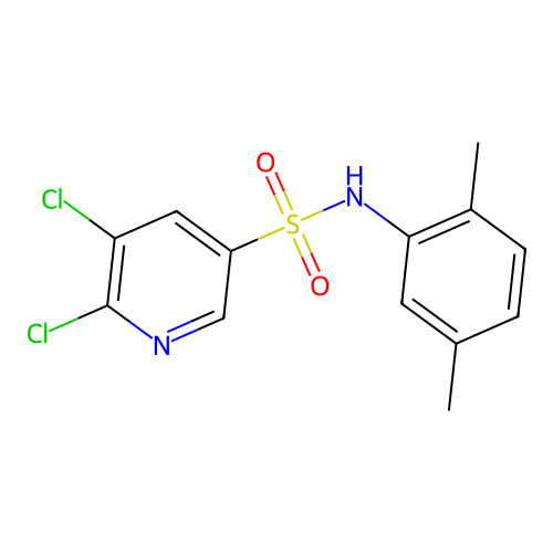 5,6-dichloro-N-(2,5-dimethylphenyl)-3-pyridinesulfonamide structure
