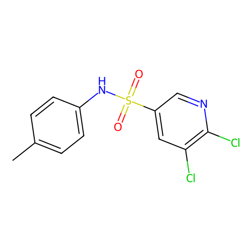 5,6-dichloro-N-(4-methylphenyl)-3-pyridinesulfonamide structure