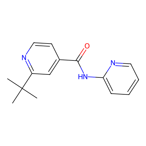 2-tert-butyl-N-pyridin-2-ylpyridine-4-carboxamide structure