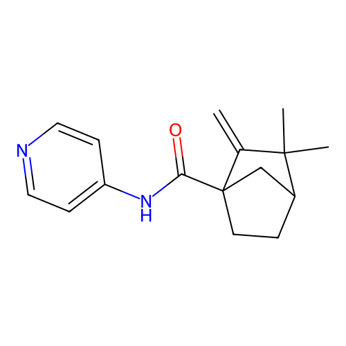 Bicyclo[2.2.1]heptane-1-carboxamide, 3,3-dimethyl-2-methylene-N-4-pyridinyl- structure