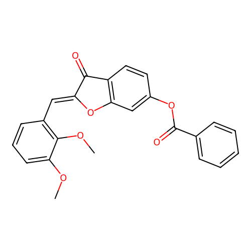 2-[(2,3-Dimethoxyphenyl)methylene]-3-oxobenzo[3,4-b]furan-6-yl benzoate structure