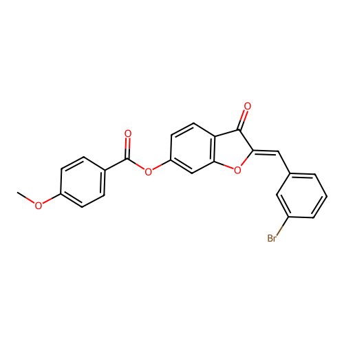 2-[(3-Bromophenyl)methylene]-3-oxobenzo[3,4-b]furan-6-yl 4-methoxybenzoate structure