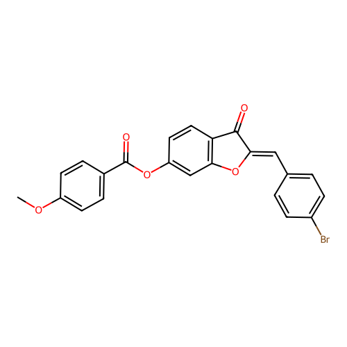 2-[(4-Bromophenyl)methylene]-3-oxobenzo[3,4-b]furan-6-yl 4-methoxybenzoate structure