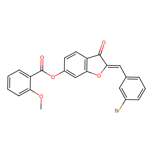 2-[(3-Bromophenyl)methylene]-3-oxobenzo[3,4-b]furan-6-yl 2-methoxybenzoate structure