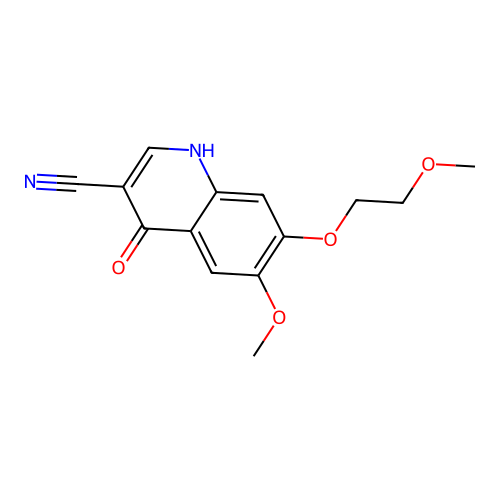 3-Quinolinecarbonitrile, 4-hydroxy-6-methoxy-7-(2-methoxyethoxy)- structure