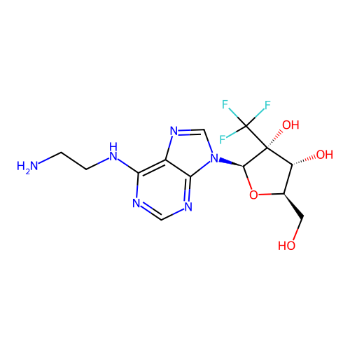 Adenosine, N-(2-aminoethyl)-2'-C-(trifluoromethyl)- structure