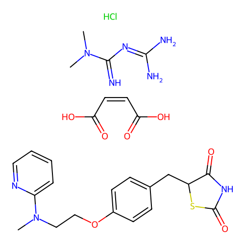 Metformin Hydrochloride; Rosiglitazone Maleate structure