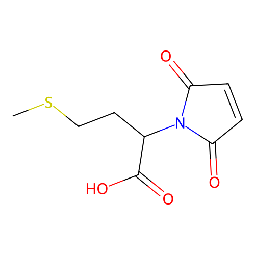 2-(2,5-dioxo-2,5-dihydro-1H-pyrrol-1-yl)-4-(methylsulfanyl)butanoic acid structure