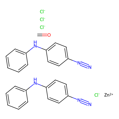 4-Anilinobenzene-1-diazonium zinc chloride--formaldehyde (2/1/4/1) structure