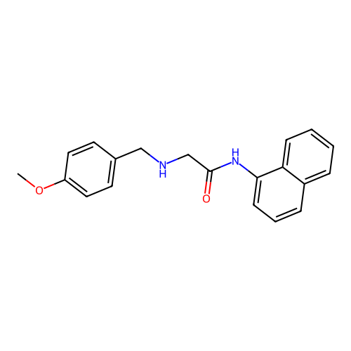 Acetamide, 2-[(4-methoxyphenyl)methylamino]-N-1-naphthalenyl- structure