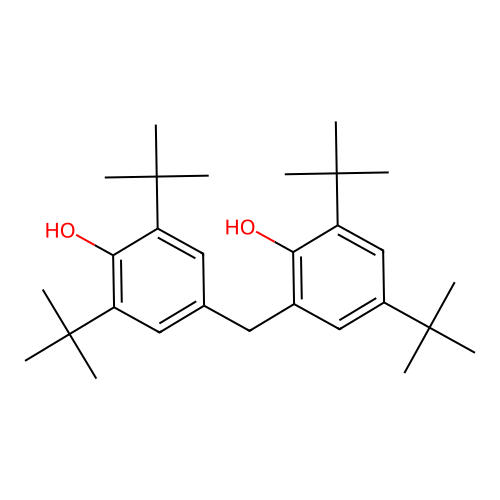2,6-Di-tert-butyl-4-(3,5-di-tert-butyl-2-hydroxybenzyl)phenol structure