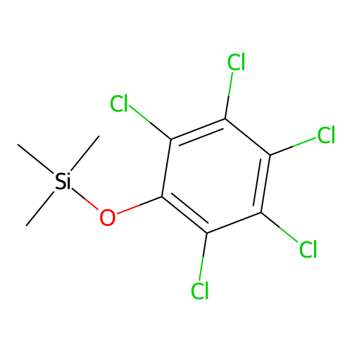 Pentachlorophenol, TMS structure