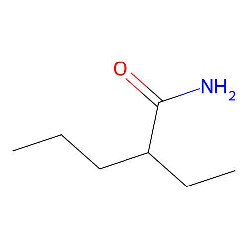 2-Ethylpentanamide structure