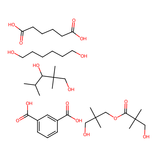 (C10-H20-O4.C8-H18-O2.C8-H6-O4.C6-H14-O2.C6-H10-O4)x- structure