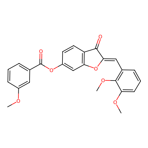 (Z)-2-(2,3-dimethoxybenzylidene)-3-oxo-2,3-dihydrobenzofuran-6-yl 3-methoxybenzoate structure