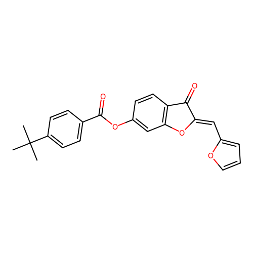 2-(2-Furylmethylene)-3-oxobenzo[3,4-b]furan-6-yl 4-(tert-butyl)benzoate structure