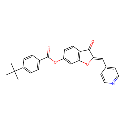 3-Oxo-2-(4-pyridylmethylene)benzo[3,4-b]furan-6-yl 4-(tert-butyl)benzoate structure
