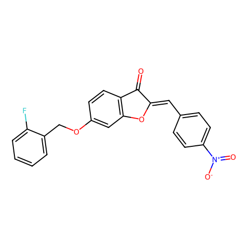 6-[(2-Fluorophenyl)methoxy]-2-[(4-nitrophenyl)methylene]benzo[b]furan-3-one structure