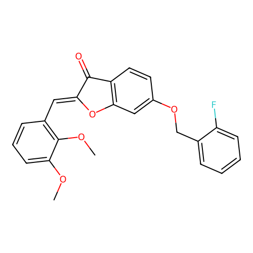 (Z)-2-(2,3-dimethoxybenzylidene)-6-((2-fluorobenzyl)oxy)benzofuran-3(2H)-one structure