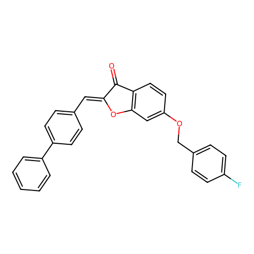 6-[(4-Fluorophenyl)methoxy]-2-[(4-phenylphenyl)methylene]benzo[b]furan-3-one structure
