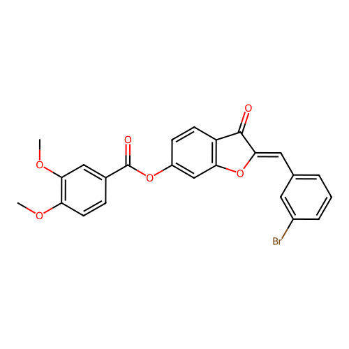 2-[(3-Bromophenyl)methylene]-3-oxobenzo[3,4-b]furan-6-yl 3,4-dimethoxybenzoate structure