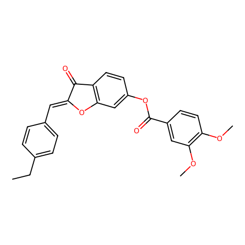 2-[(4-Ethylphenyl)methylene]-3-oxobenzo[3,4-b]furan-6-yl 3,4-dimethoxybenzoate structure