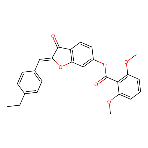 2-[(4-Ethylphenyl)methylene]-3-oxobenzo[3,4-b]furan-6-yl 2,6-dimethoxybenzoate structure
