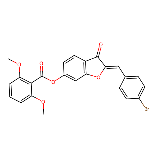 2-[(4-Bromophenyl)methylene]-3-oxobenzo[3,4-b]furan-6-yl 2,6-dimethoxybenzoate structure