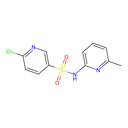 6-Chloro-pyridine-3-sulfonic acid (6-methyl-pyridin-2-yl)-amide structure