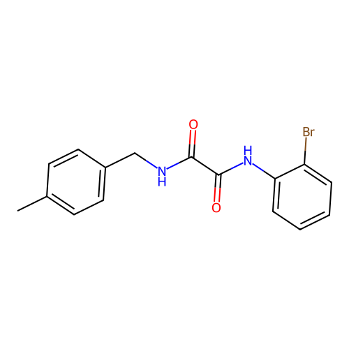 N-(2-bromophenyl)-N'-(4-methylbenzyl)ethanediamide structure