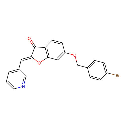 6-[(4-Bromophenyl)methoxy]-2-(3-pyridylmethylene)benzo[b]furan-3-one structure
