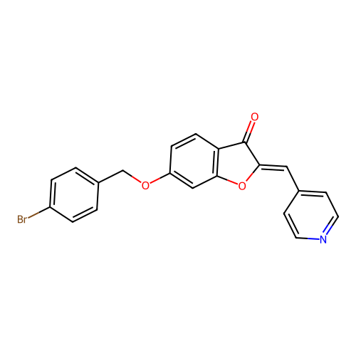 6-[(4-Bromophenyl)methoxy]-2-(4-pyridylmethylene)benzo[b]furan-3-one structure