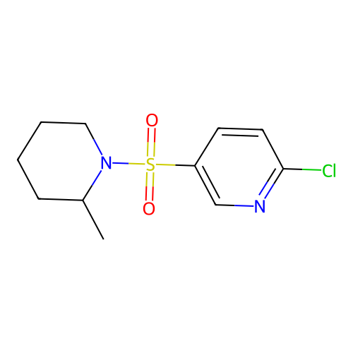 2-Chloro-5-(2-methylpiperidin-1-yl)sulfonylpyridine structure