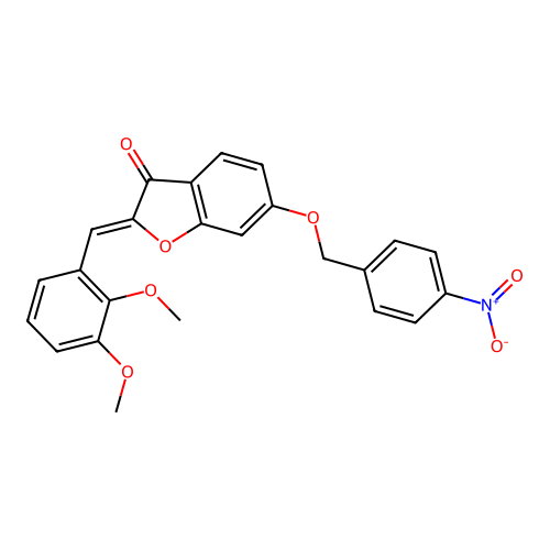 (Z)-2-(2,3-dimethoxybenzylidene)-6-((4-nitrobenzyl)oxy)benzofuran-3(2H)-one structure