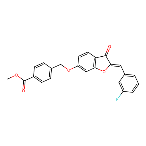 Methyl 4-({2-[(3-fluorophenyl)methylene]-3-oxobenzo[3,4-b]furan-6-yloxy}methyl)benzoate structure