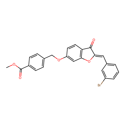 methyl 4-({2-[(3-bromophenyl)methylene]-3-oxobenzo[3,4-b]furan-6-yloxy}methyl) benzoate structure