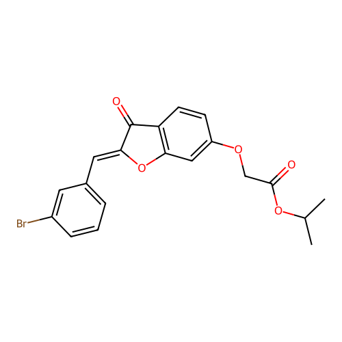 (Z)-isopropyl 2-((2-(3-bromobenzylidene)-3-oxo-2,3-dihydrobenzofuran-6-yl)oxy)acetate structure