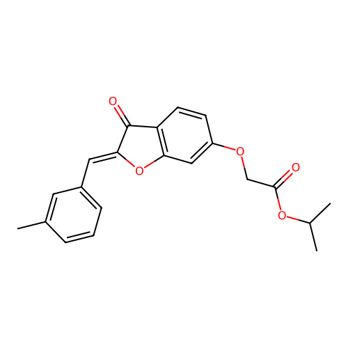 (Z)-isopropyl 2-((2-(3-methylbenzylidene)-3-oxo-2,3-dihydrobenzofuran-6-yl)oxy)acetate structure