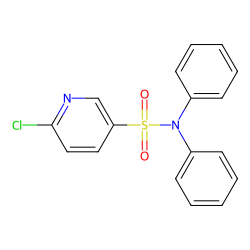 6-chloro-N,N-diphenylpyridine-3-sulfonamide structure