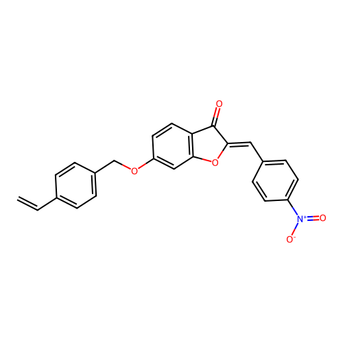 2-[(4-Nitrophenyl)methylene]-6-[(4-vinylphenyl)methoxy]benzo[b]furan-3-one structure