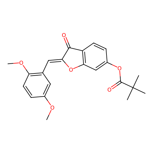 (Z)-2-(2,5-dimethoxybenzylidene)-3-oxo-2,3-dihydrobenzofuran-6-yl pivalate structure