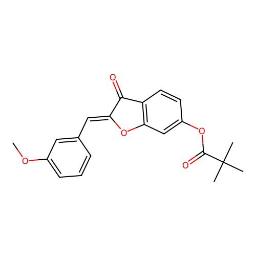 (Z)-2-(3-methoxybenzylidene)-3-oxo-2,3-dihydrobenzofuran-6-yl pivalate structure