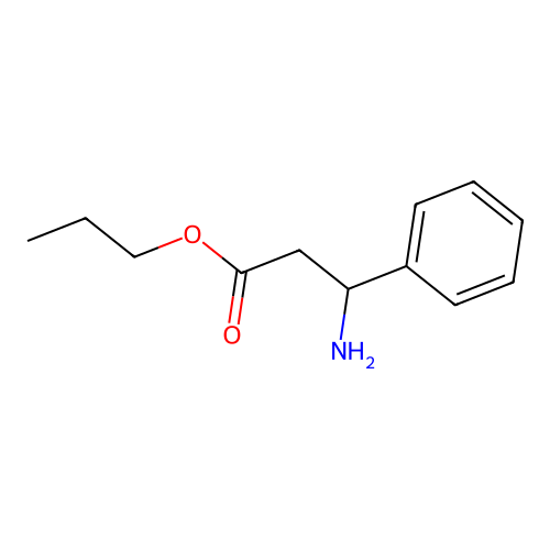 Propyl beta-aminobenzenepropanoate structure