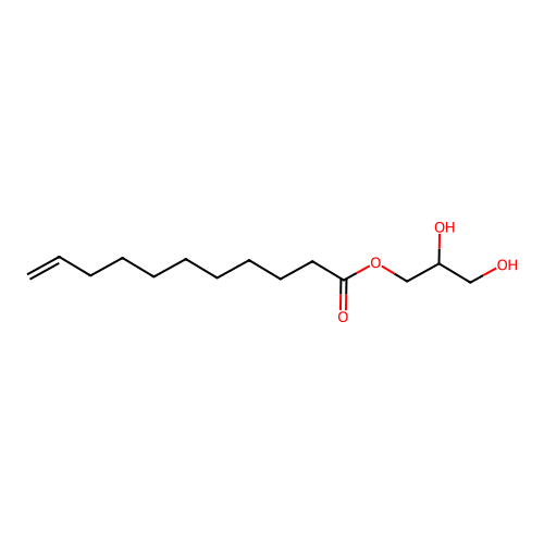 Glyceryl 1-undecylenate structure