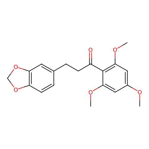 2',4',6'-Trimethoxy-3,4-methylenedioxydihydrochalcone structure