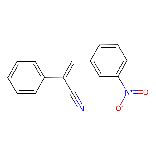 (Z)-3-(3-nitrophenyl)-2-phenylprop-2-enenitrile structure