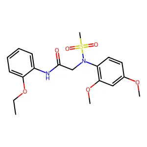 2-(2,4-dimethoxy-N-methylsulfonylanilino)-N-(2-ethoxyphenyl)acetamide structure