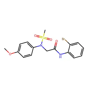 N-(2-bromophenyl)-2-(4-methoxy-N-methylsulfonylanilino)acetamide structure